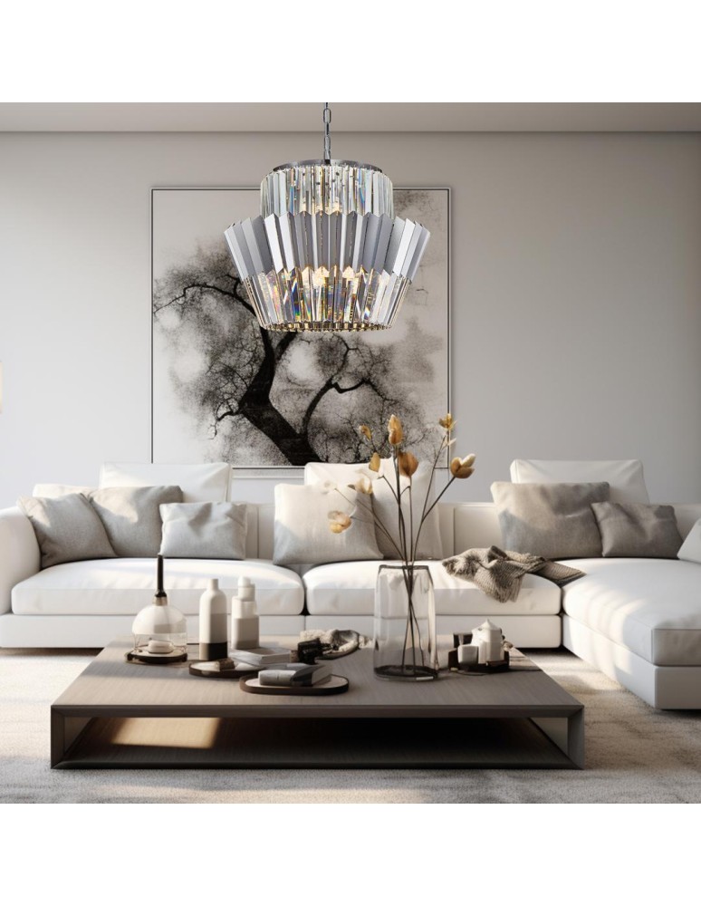 Glamour chandeliers - Milagro Chandelier DONNA CHROME 12xE14 ML0416 - product kolory-swiatla.pl 3