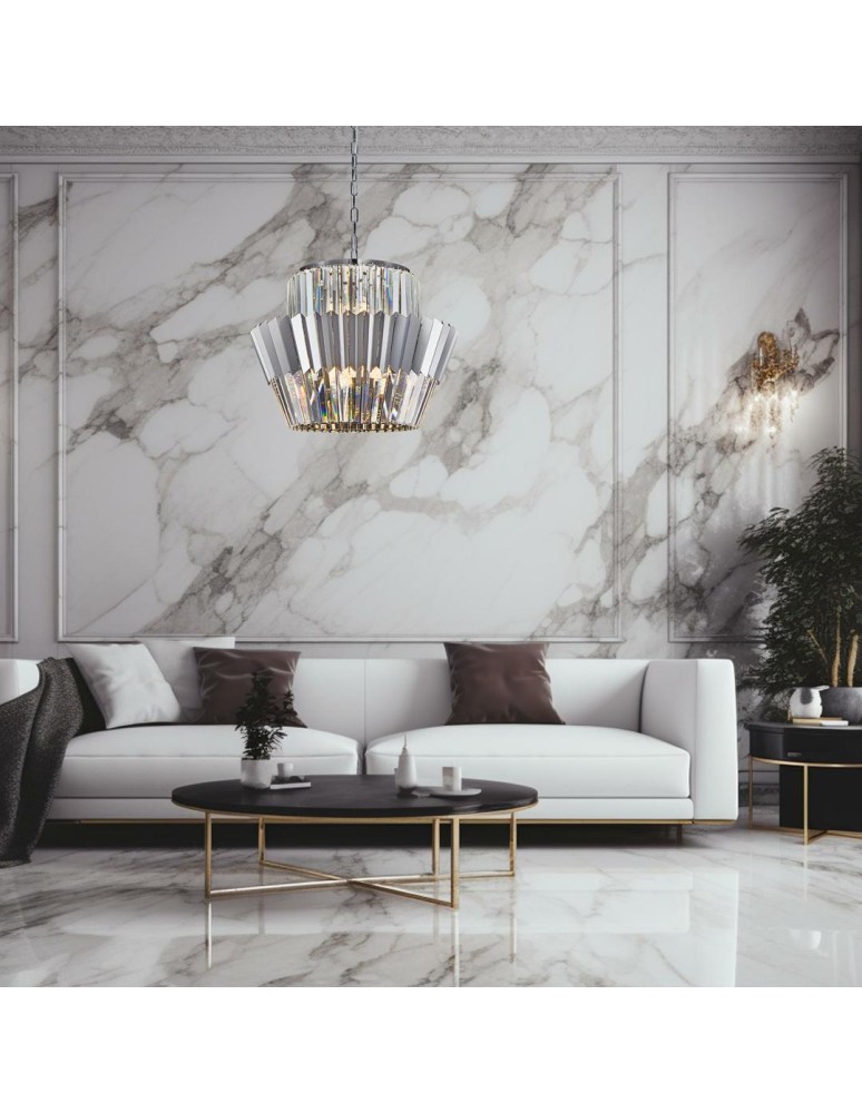 Glamour chandeliers - Milagro Chandelier DONNA CHROME 12xE14 ML0416 - product kolory-swiatla.pl 4