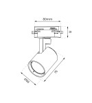Lamps for 1 phase busbars - Milagro Volf Track luminaire Black 1xGU10 ML0672 - product 6