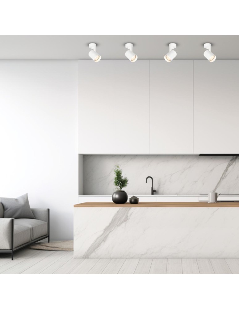 Adjustable ceiling lamps - spots - Milagro Luminaire Volf Spot White 1xGU10 ML0676 - product kolory-swiatla.pl 4