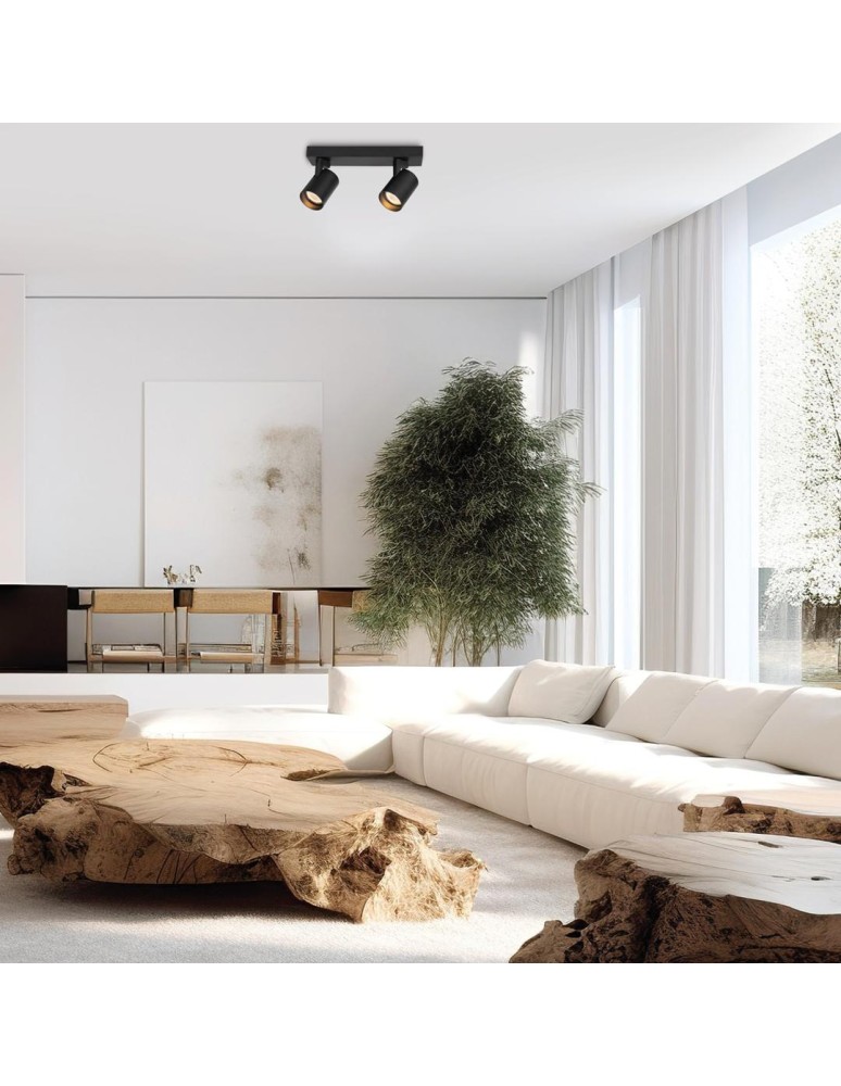 Adjustable ceiling lamps - spots - Milagro Luminaire Volf Spot Black 2xGU10 ML0678 - product kolory-swiatla.pl 4
