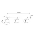 Adjustable ceiling lamps - spots - Milagro Luminaire Volf Spot Black 3xGU10 ML0681 - product 5