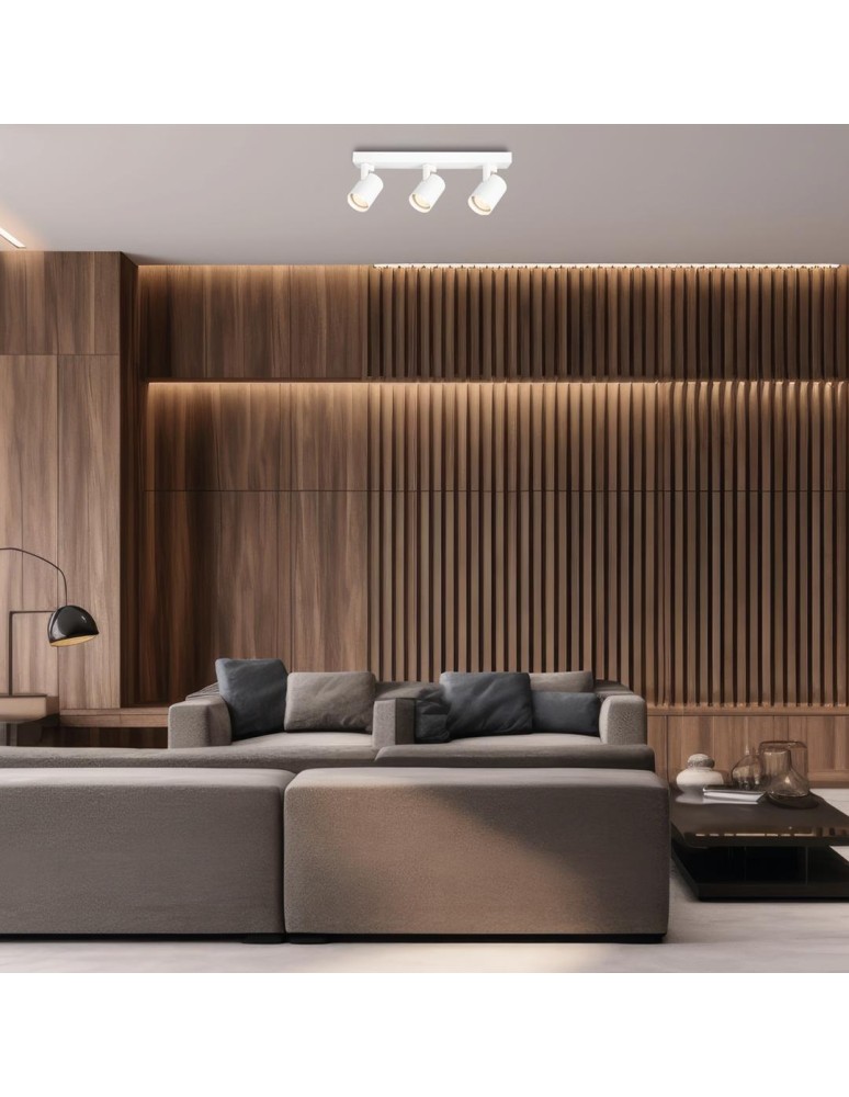 Adjustable ceiling lamps - spots - Milagro Luminaire Volf Spot White 3xGU10 ML0682 - product kolory-swiatla.pl 4