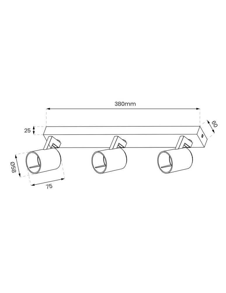 Adjustable ceiling lamps - spots - Milagro Luminaire Volf Spot White 3xGU10 ML0682 - product kolory-swiatla.pl 5