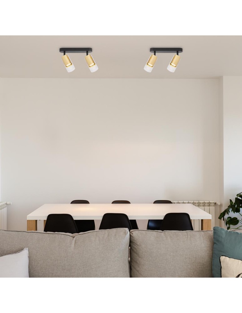 Adjustable ceiling lamps - spots - Milagro Luminaire Ricky Spot Gold 2xGU10 ML0691 - product kolory-swiatla.pl 4
