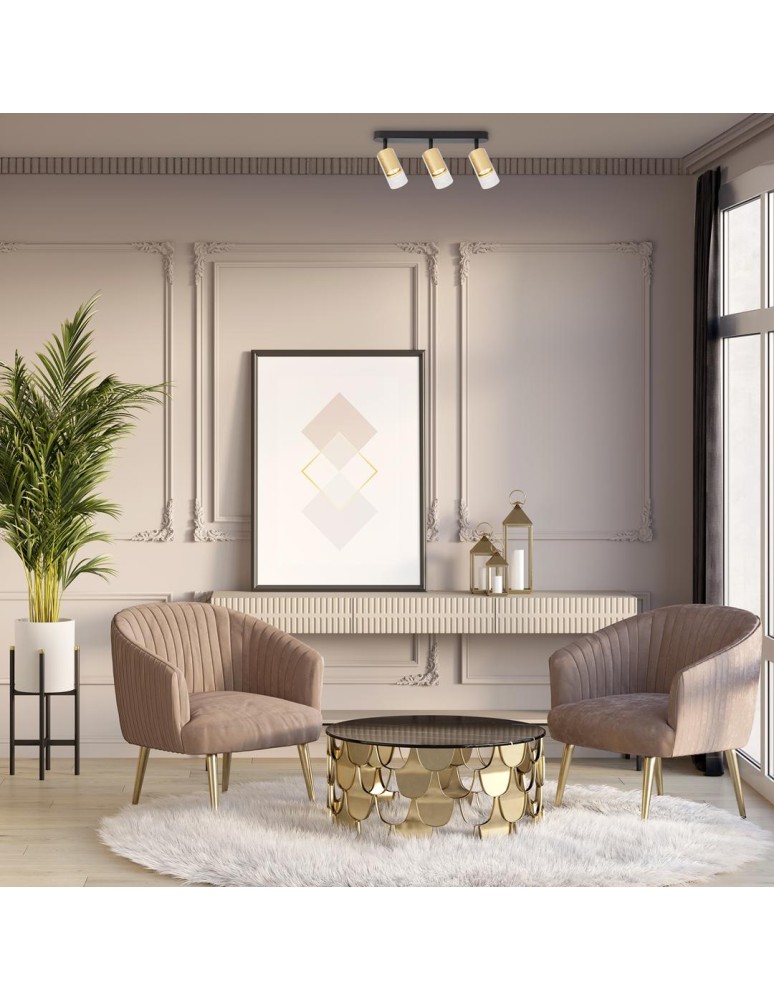 Adjustable ceiling lamps - spots - Milagro Luminaire Ricky Spot Gold 3xGU10 ML0692 - product kolory-swiatla.pl 5