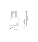 Accessories for 1 phase busbars - Milagro L Track Switch Black 1-Wire ML0710 - product 2