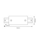 Accessories for 1 phase busbars - Milagro Track Straight Switch Black 1-circuit + central power supply ML0714 - product 3