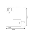 Accessories for 1 phase busbars - Milagro Switch L Track White 1-circuit + central power supply ML0717 - product 2