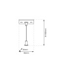 Accessories for 1 phase busbars - Milagro Slingshot Track Black 1-Ring ML0720 - product 2