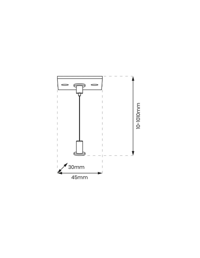 Accessories for 1 phase busbars - Milagro Slingshot Track Black 1-Ring ML0720 - product kolory-swiatla.pl 2