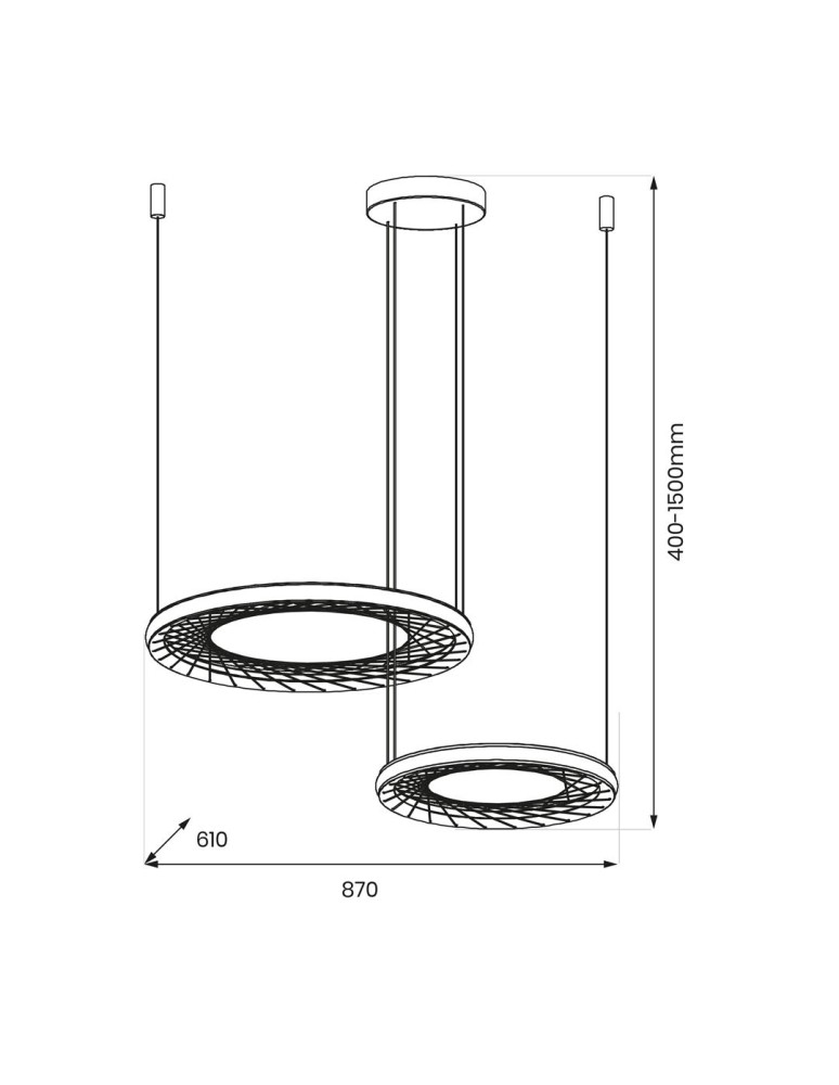 LED pendant lamps - Milagro NEST 77W LED pendant lamp 61+41cm ML0525 - product kolory-swiatla.pl 5