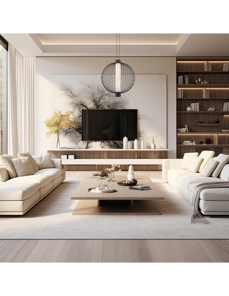 Wire pendant lamps - Milagro KYOTO 32W LED pendant lamp dia 43cm ML0526 - product kolory-swiatla.pl 4