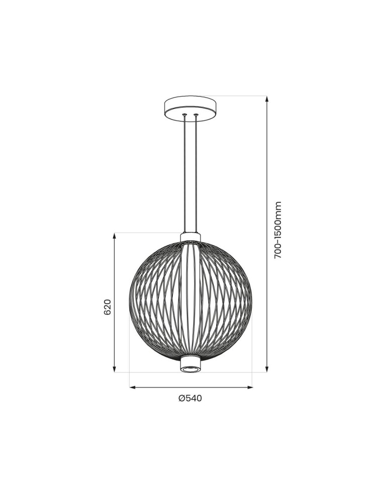 Wire pendant lamps - Milagro KYOTO 39W LED pendant lamp ¶ 54cm ML0527 - product kolory-swiatla.pl 5