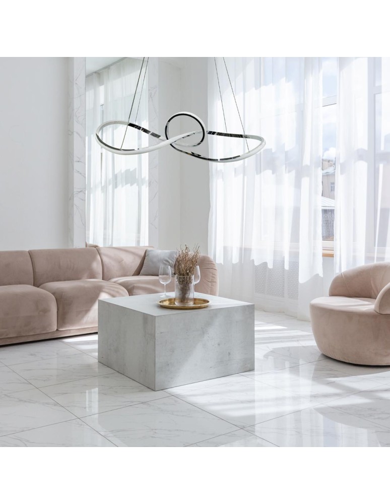 Modern pendant lamps - Milagro Marco Chrome 42W LED pendant lamp ML8117 - product kolory-swiatla.pl 3