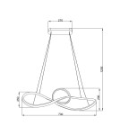 Modern pendant lamps - Milagro Marco Chrome 42W LED pendant lamp ML8117 - product 5