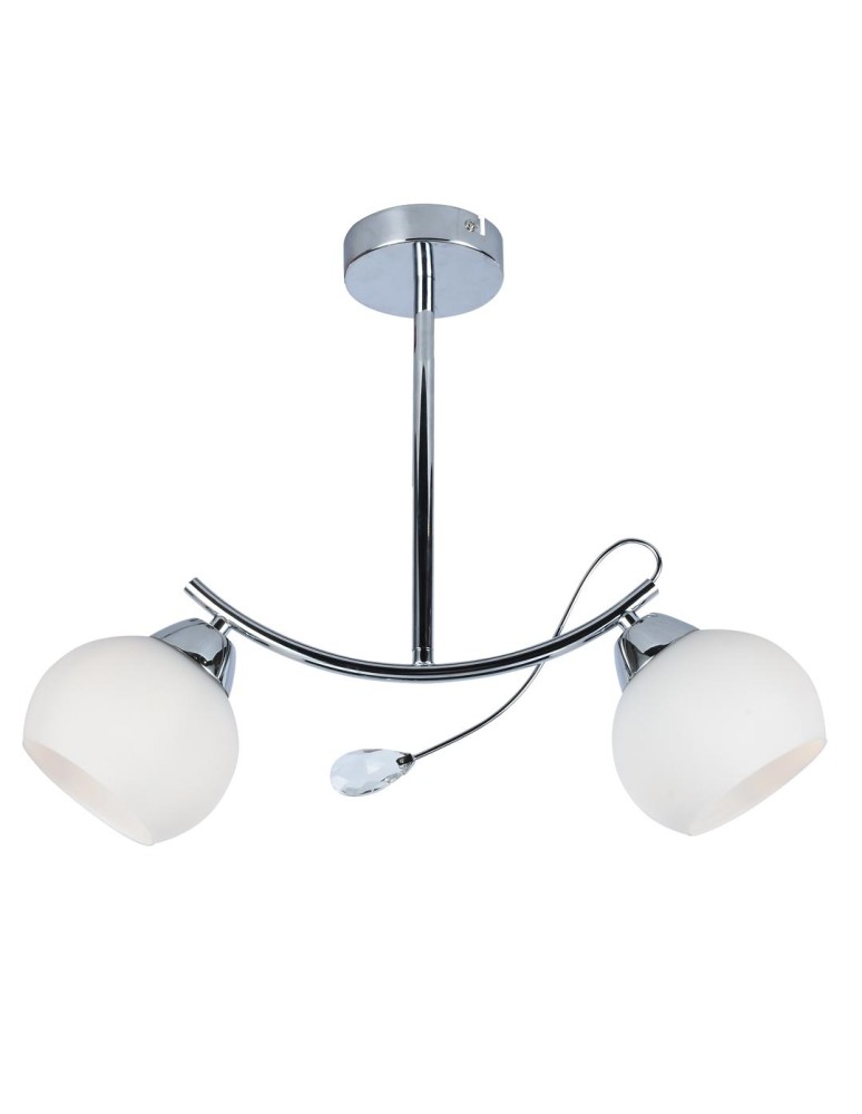 Glass sphere chandelier - Milagro Connor White 2xE27 ceiling lamp MLP0876 - product kolory-swiatla.pl 1