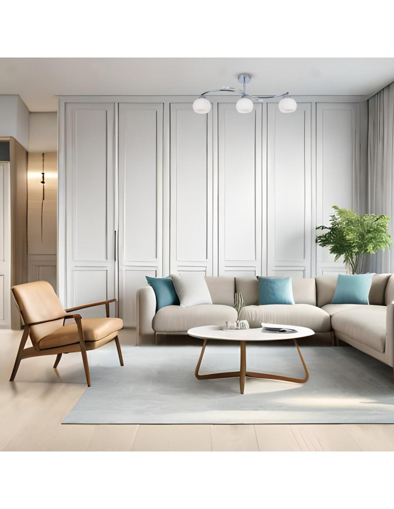 Ceiling lamps spheres - Milagro Connor White 3xE27 ceiling lamp MLP0877 - product kolory-swiatla.pl 3