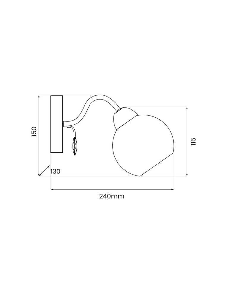 Wall lamps spheres - Milagro Wall lamp Connor 1xE27 MLP0872 - product kolory-swiatla.pl 3