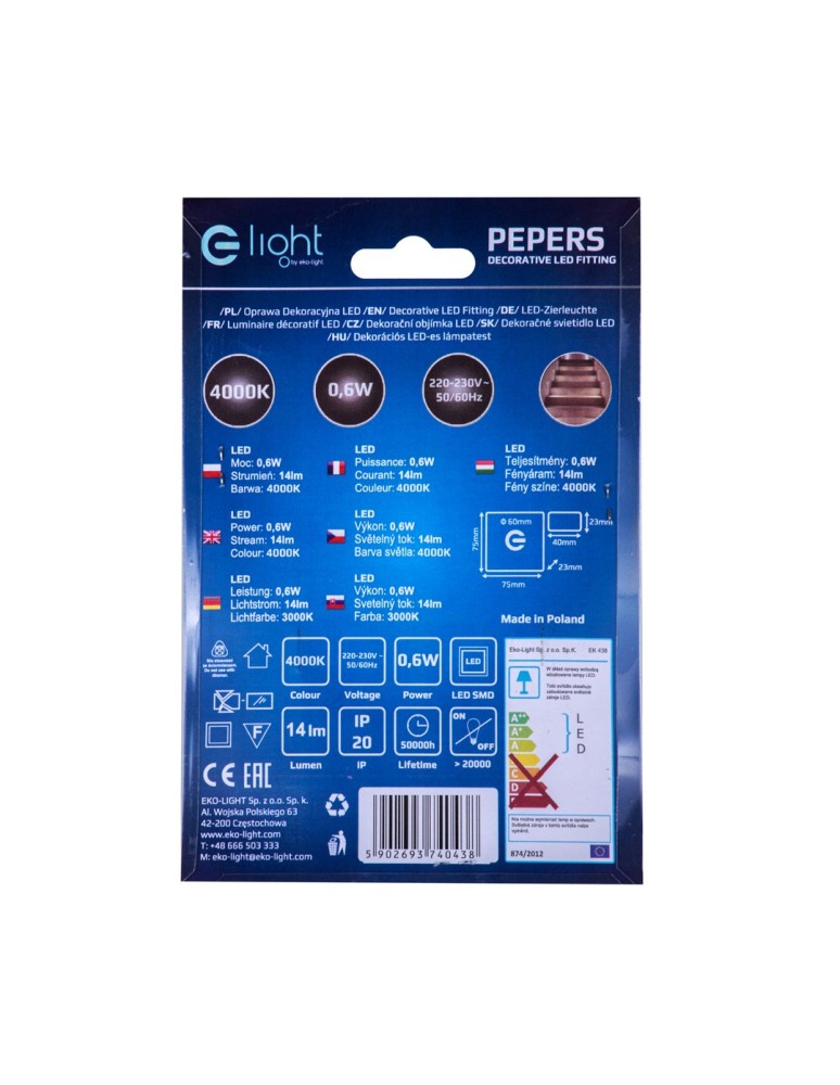 Stair step lighting - Eco-Light PEPERS Cold Color 6500K EKS0941 - product kolory-swiatla.pl 5