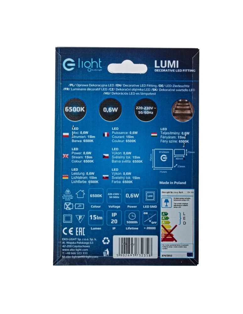 Stair step lighting - Eco-Light LUMI Cold Color 6500K EKS2358 - product kolory-swiatla.pl 5