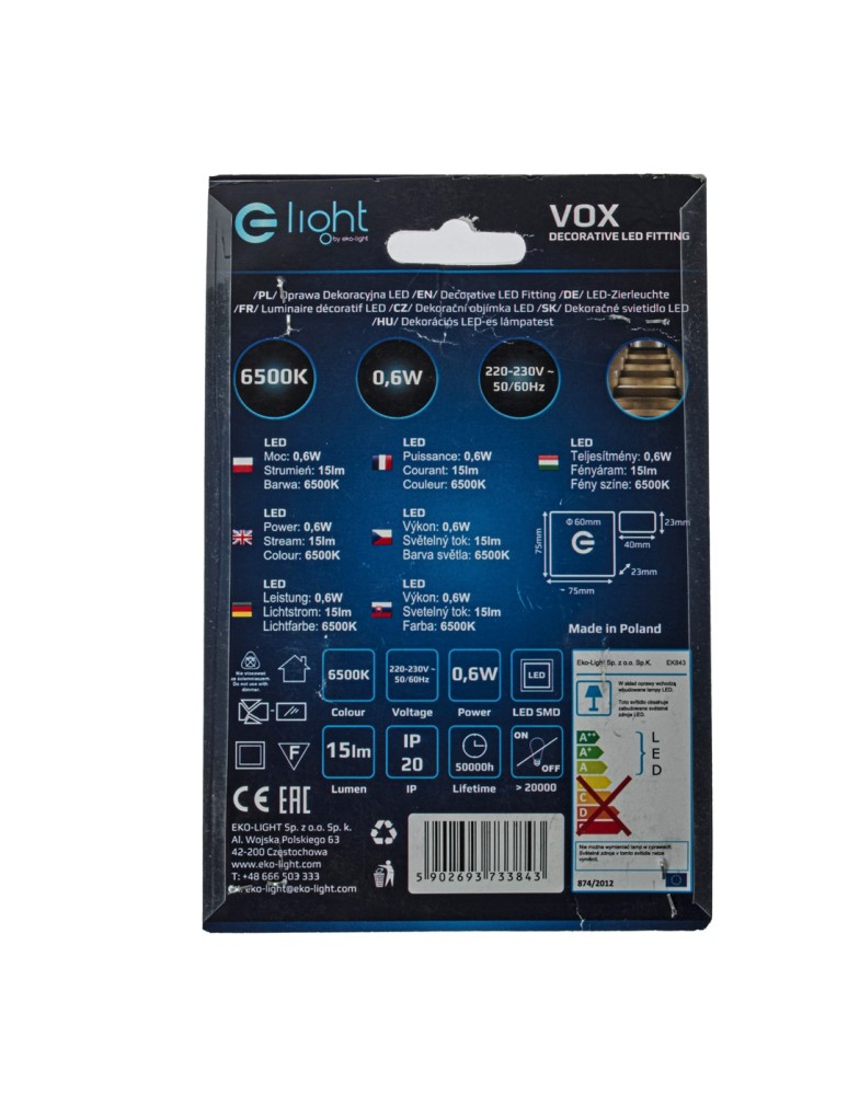 Stair step lighting - Eco-Light VOX Cold Color 6500K EKS3843 - product kolory-swiatla.pl 5