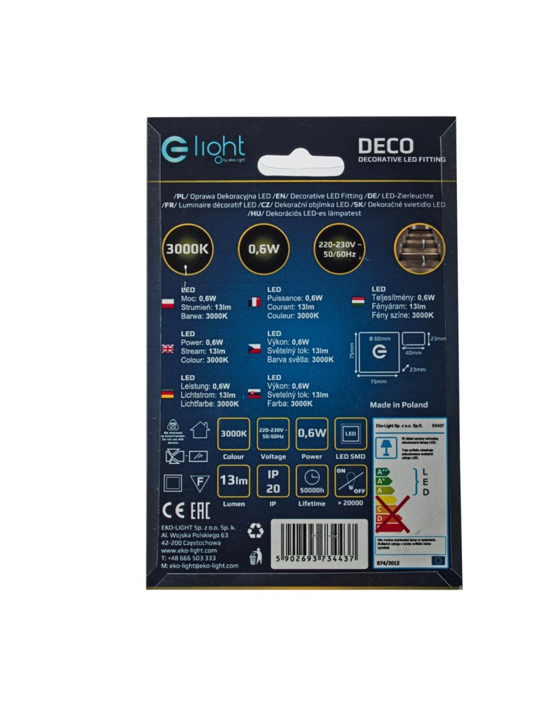 Stair step lighting - Eco-Light DECO Warm Color 3000K EKS4437 - product kolory-swiatla.pl 5