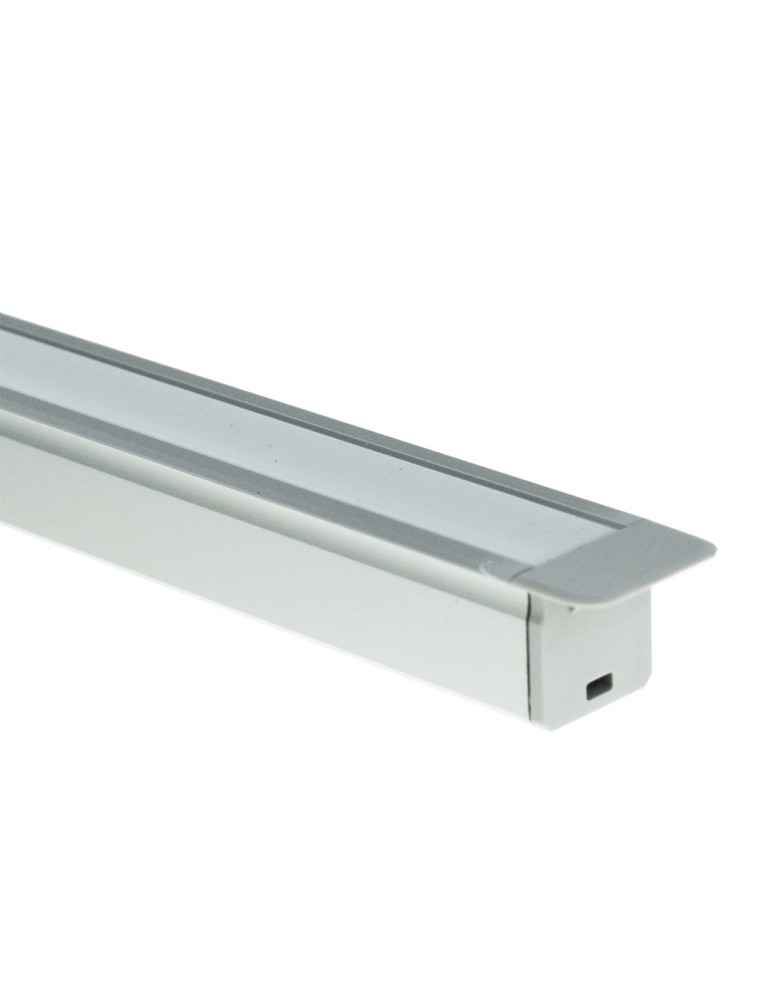 LED profiles - ECO-LIGHT SILVER ALUMINIUM PROFILE TYPE G 2m + SILVER GLASS EKPR0125 - product kolory-swiatla.pl 4