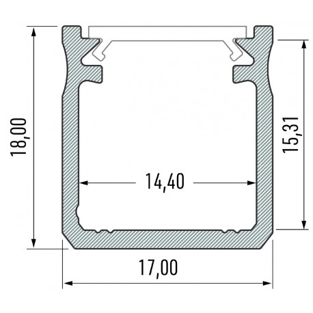 Eko-Light PROFIL ALUMINIOWY Czarny TYP Y 1m + KLOSZ MLECZNY EKPR6336