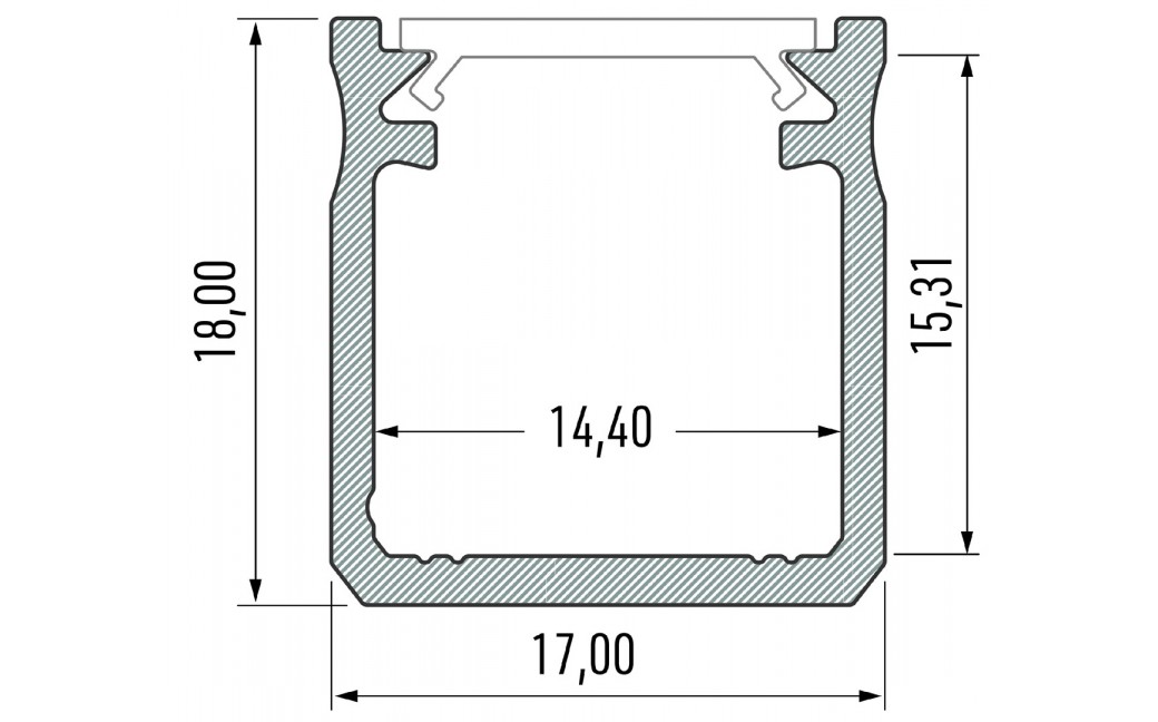 Eko-Light PROFIL ALUMINIOWY Czarny TYP Y 1m + KLOSZ MLECZNY EKPR6336