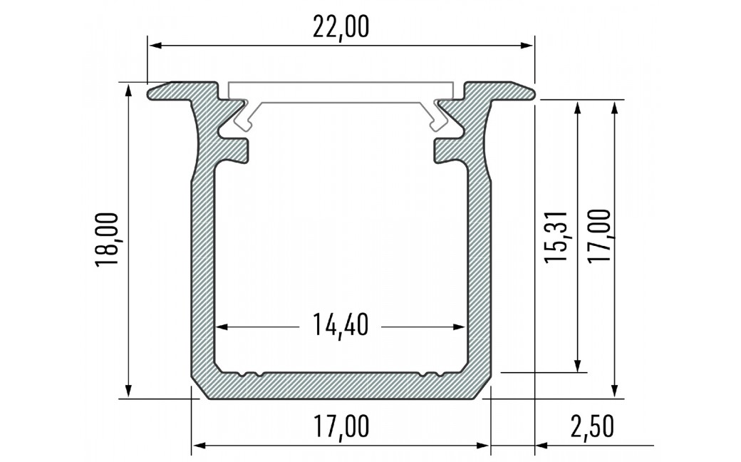 Eko-Light PROFIL ALUMINOWY Czarny TYP G 1m + KLOSZ MLECZNY EKPR6367