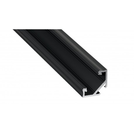 Eko-Light PROFIL ALUMINIOWY NAROŻNY Czarny TYP C 1m + KLOSZ MLECZNY EKPR6350