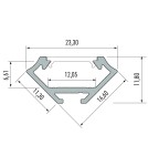 LED profiles - Eko-Light ALUMINIUM PROFILES SIDEWALK WHITE TYPE C 1m + MIRACLE GLASS EKPR9320 - product 2