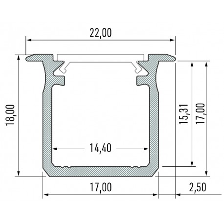 Eko-Light PROFIL ALUMINOWY BIAŁY TYP G 1m + KLOSZ MLECZNY EKPR8774