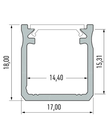 Eko-Light PROFIL ALUMINIOWY BIAŁY TYP Y 1m + KLOSZ MLECZNY EKPR8767 - produkt 2