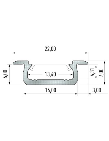 Eko-Light PROFIL ALUMINIOWY SREBRNY TYP Z 2m + KLOSZ MLECZNY EKPR0095 - produkt 2