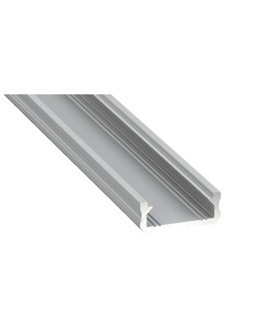 Eko-Light SILVER ALUMINIUM PROFILE TYPE D 2m + SILVER SHIELD EKPR0088