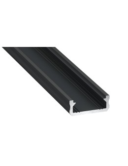 Eko-Light PROFIL ALUMINIOWY Czarny TYP D 1m + KLOSZ MLECZNY EKPR6398