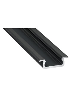 Eko-Light PROFIL ALUMINIOWY Czarny TYP Z 1m + KLOSZ MLECZNY EKPR6381