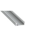 Eko-Light SILVER ALUMINIUM PROFILE TYPE D 1m + SILVER SHIELD EKPR6474