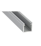 LED profiles - ECO-LIGHT SILVER ALUMINIUM PROFILE TYPE Y 1m + SILVER GLASS EKPR6542 - product 1