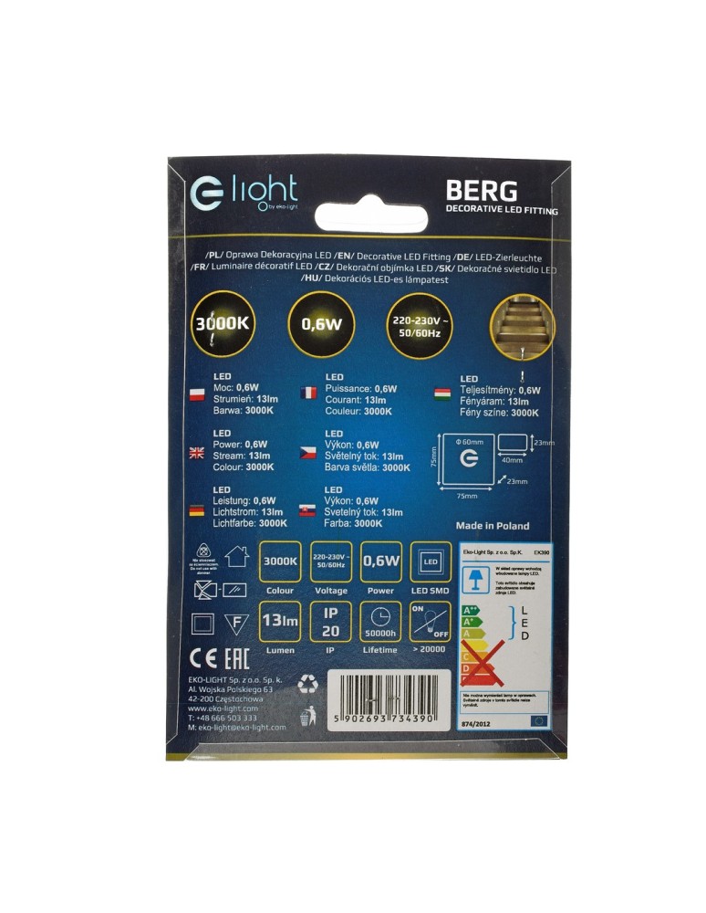 Stair step lighting - Eco-Light BERG Warm Color 3000K EKS4390 - product kolory-swiatla.pl 3