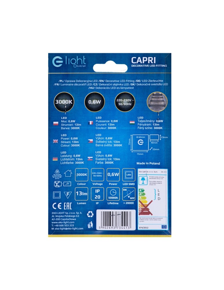 Stair step lighting - Eko-Light CAPRI Warm Color 3000K EKS4413 - product kolory-swiatla.pl 5