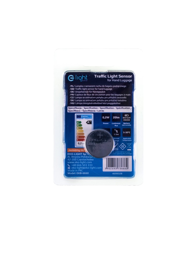 ECO-LIGHT MOVEMENT SENSOR LAMP 4000K EKB6660