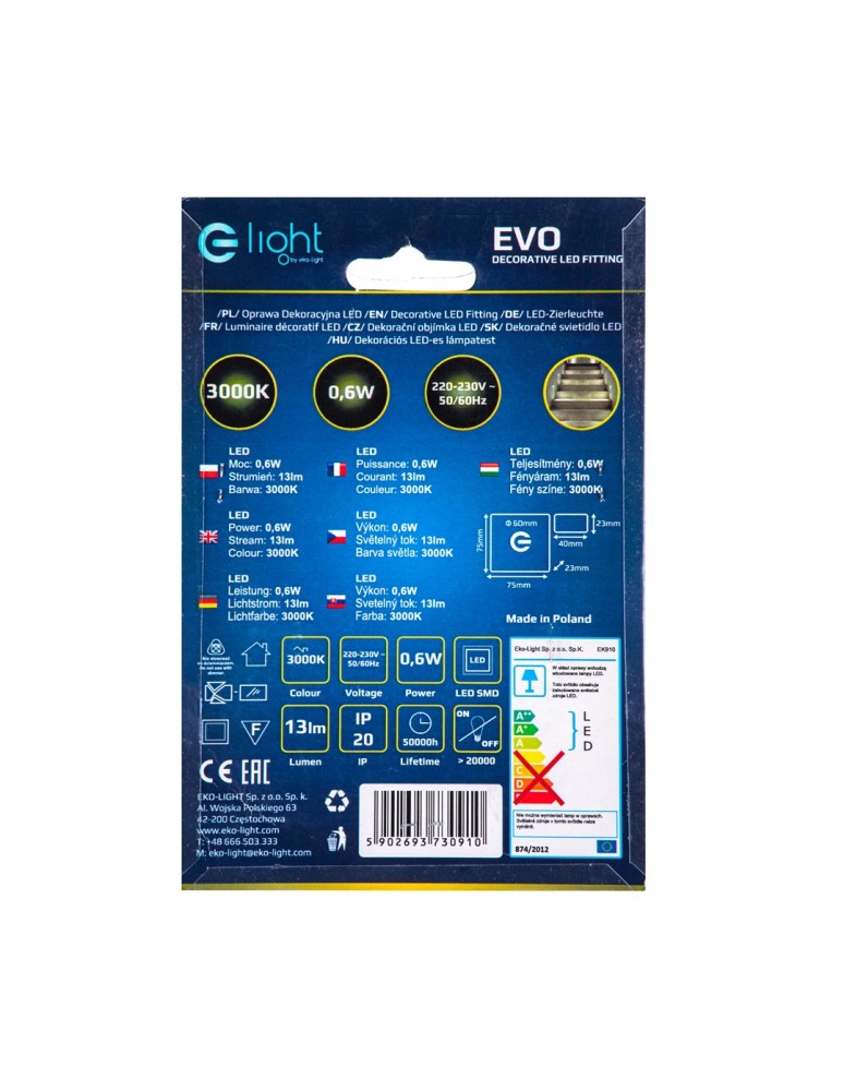 Stair step lighting - Eco-Light EVO WHITE Warm Color 3000K EKS0445 - product kolory-swiatla.pl 5