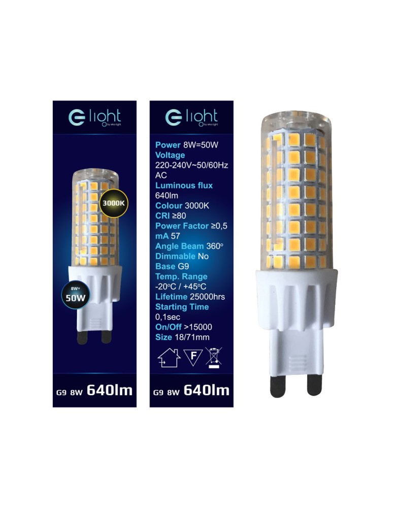 G9 230V LED bulbs - Eco-Light 7W G9 LED Bulb. Color: Warm EKZA336 - product kolory-swiatla.pl 2