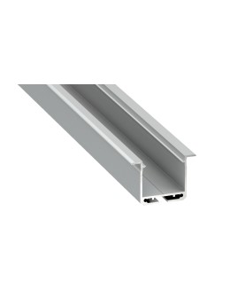 Eko-Light PROFIL ALUMINIOWY SREBRNY TYP K 2m + KLOSZ MLECZNY, SPRĘŻYNA MONTAŻOWA EKPR7559