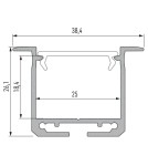 LED profiles - Eko-Light SILVER ALUMINIUM PROFILES TYPE K 2m + MIRACLE GLASS, MOUNTING SPRING EKPR7559 - product 2