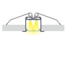 LED profiles - Eko-Light SILVER ALUMINIUM PROFILES TYPE K 2m + MIRACLE GLASS, MOUNTING SPRING EKPR7559 - product 6