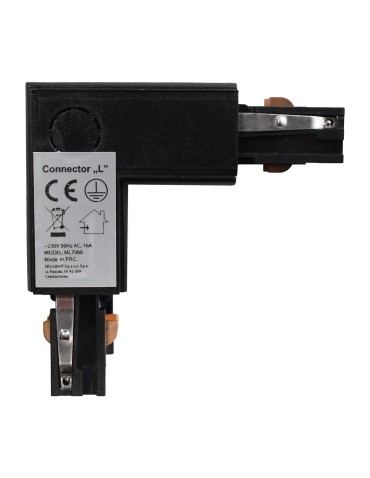 Eko-Light Łącznik Lampy Track Light Czarny 3-obwodowy Typ: LU ML7088